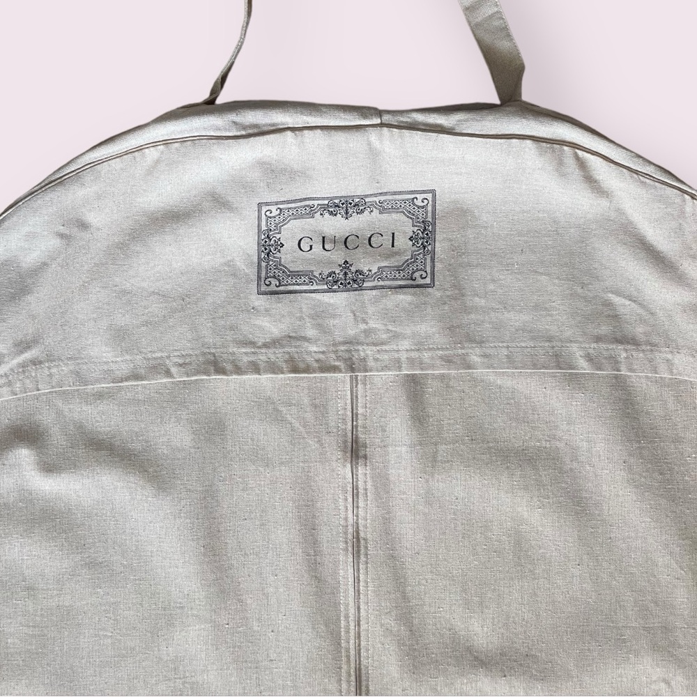 Gucci Garment Bag Travel Clothes Suit Jacket Case 44” X 28” Cotton Woven